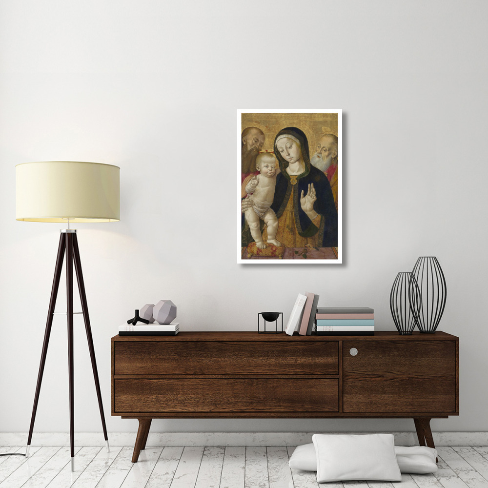 Madonna and Child with Two Hermit Saints-Paper Art-26&quotx38"