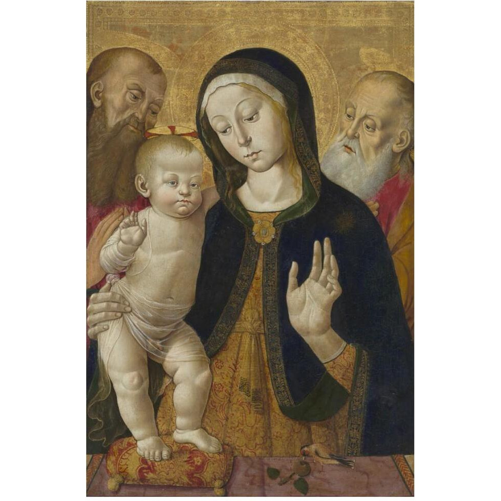 Madonna and Child with Two Hermit Saints-Paper Art-42&quotx62"