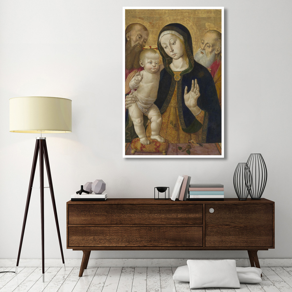 Madonna and Child with Two Hermit Saints-Paper Art-42&quotx62"