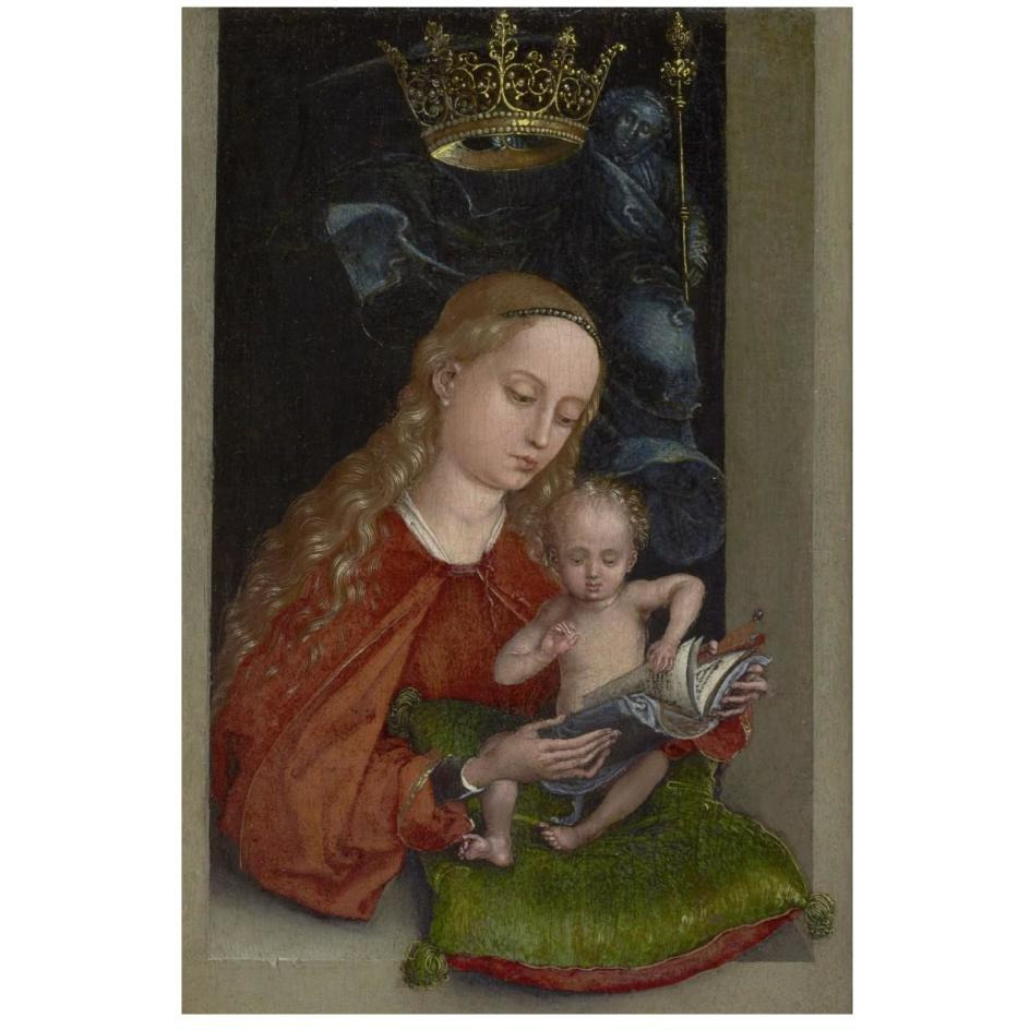 Madonna and Child in a Window-Paper Art-18&quotx26"