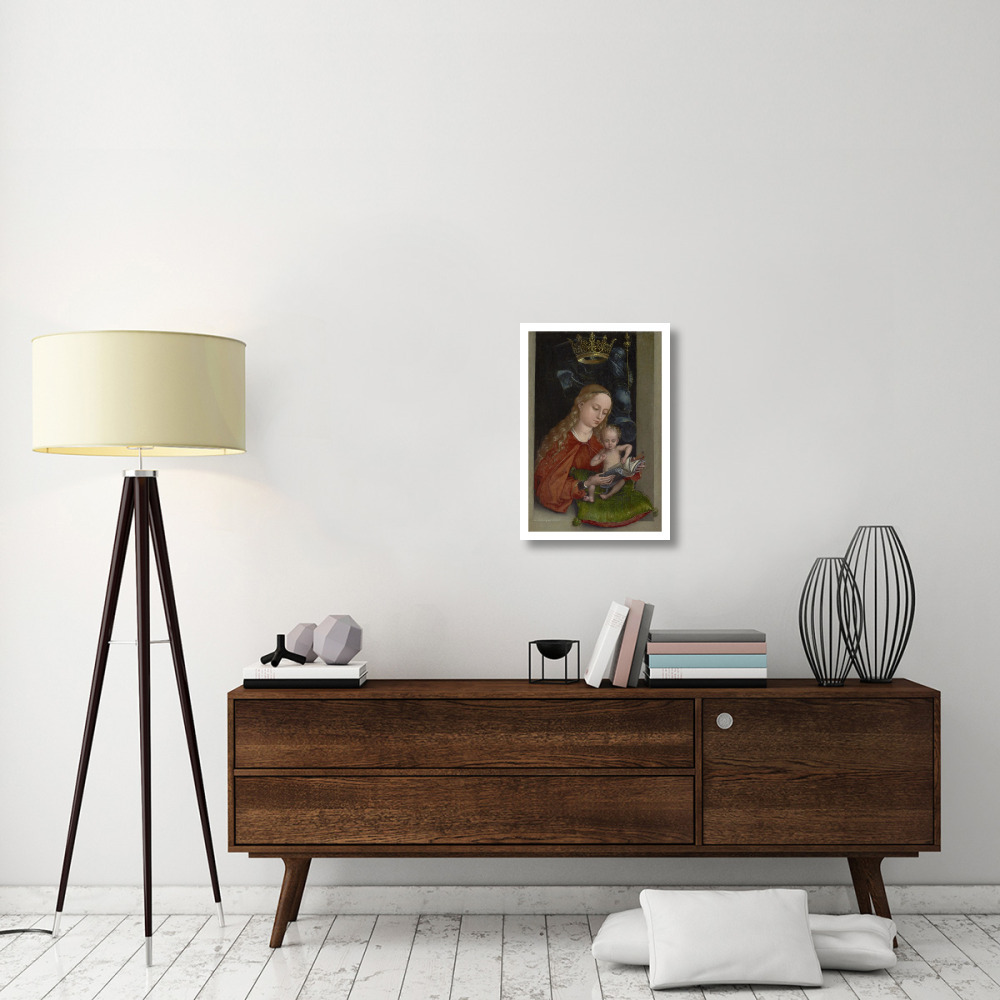Madonna and Child in a Window-Paper Art-18&quotx26"