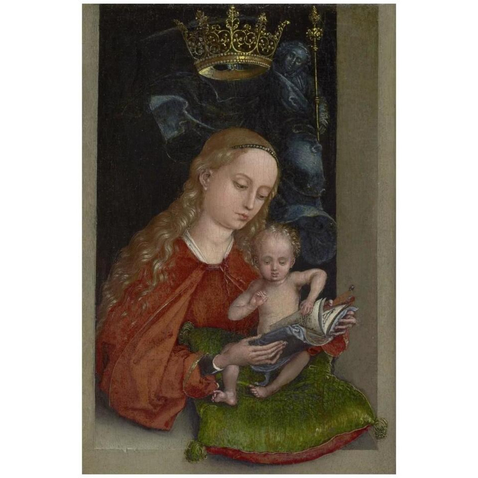 Madonna and Child in a Window-Paper Art-22&quotx32"