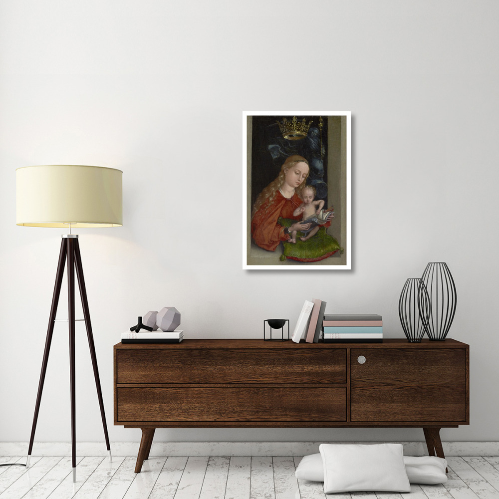 Madonna and Child in a Window-Paper Art-26&quotx38"