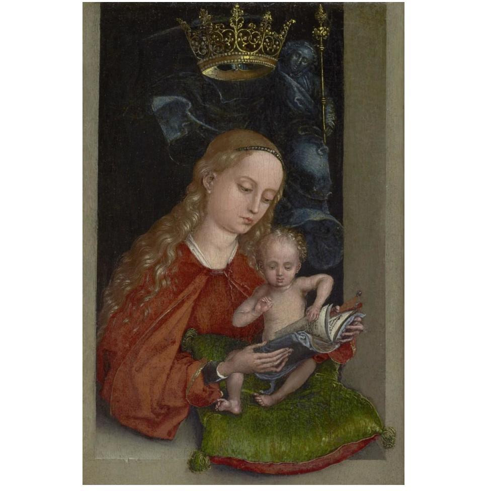 Madonna and Child in a Window-Paper Art-34&quotx50"