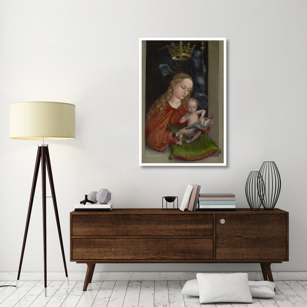 Madonna and Child in a Window-Paper Art-34&quotx50"