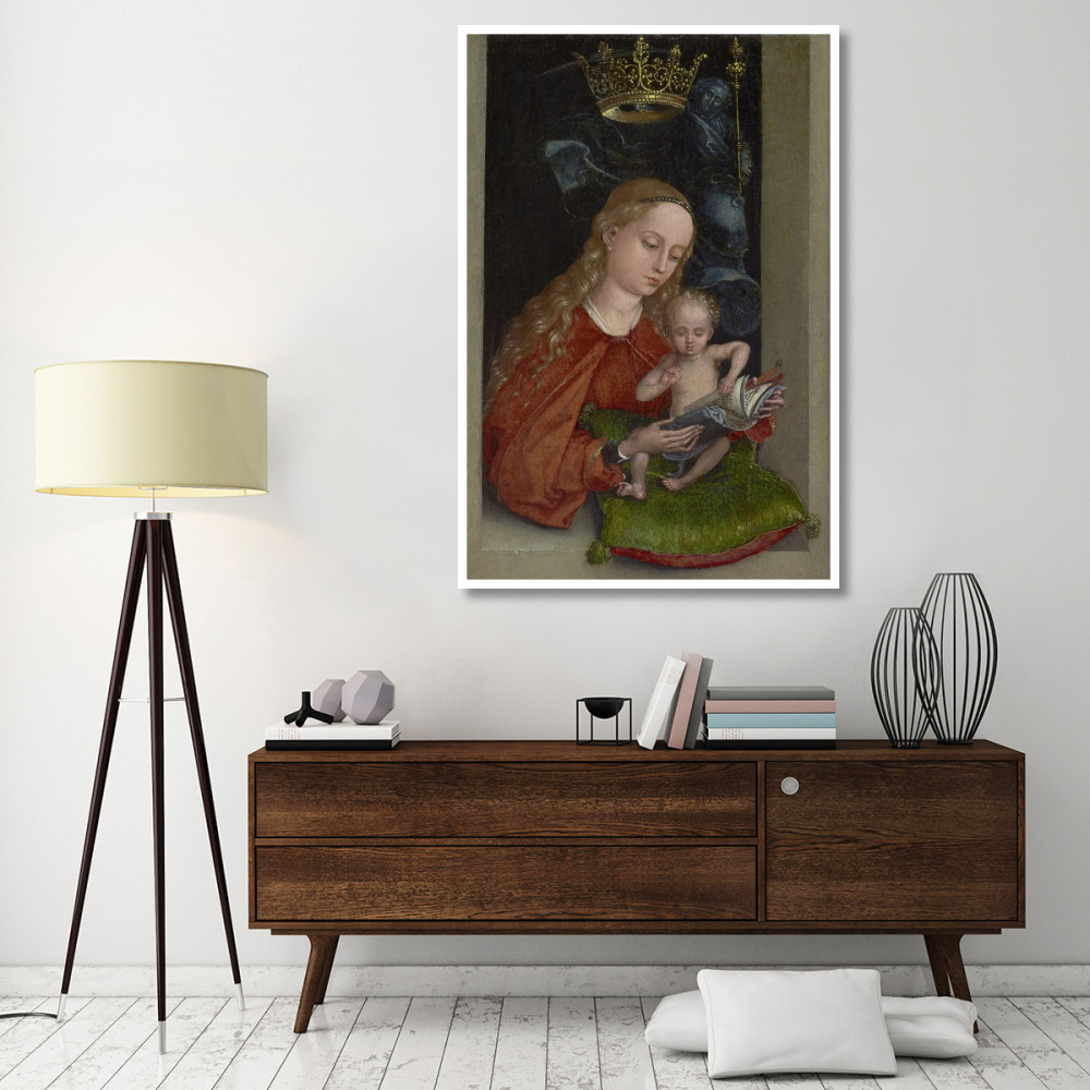 Madonna and Child in a Window-Paper Art-42&quotx62"