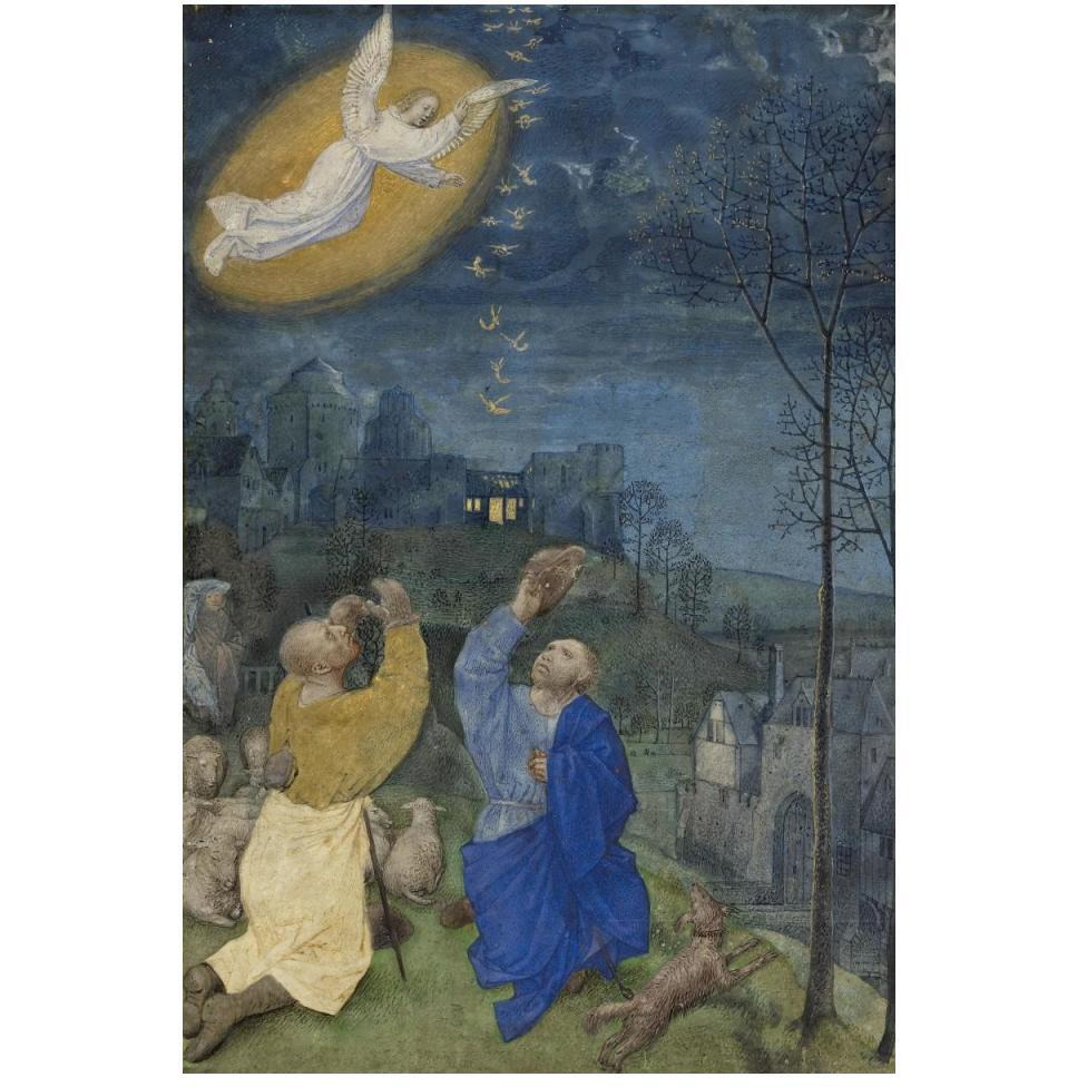 The Annunciation to the Shepherds-Paper Art-34&quotx50"