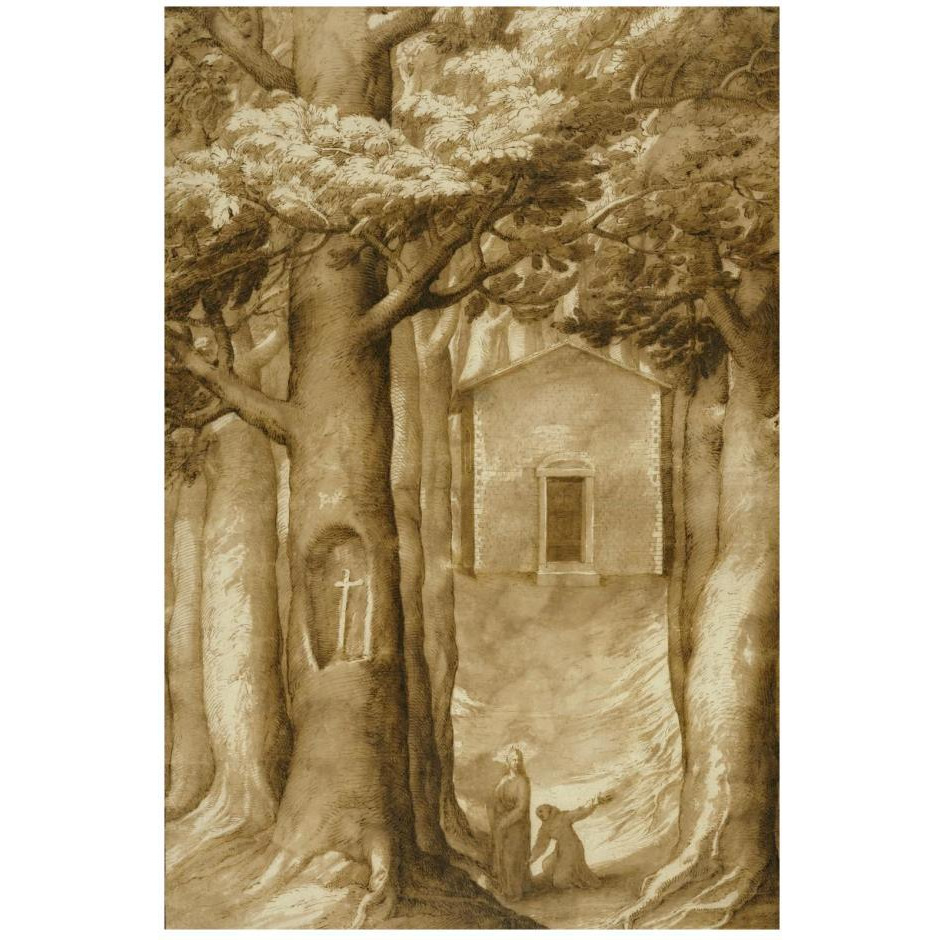 La Verna The Chapel of the Blessed Giovanni della Verna-Paper Art-18&quotx26"