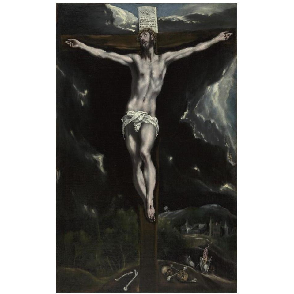 Christ on the Cross-Paper Art-25&quotx38"