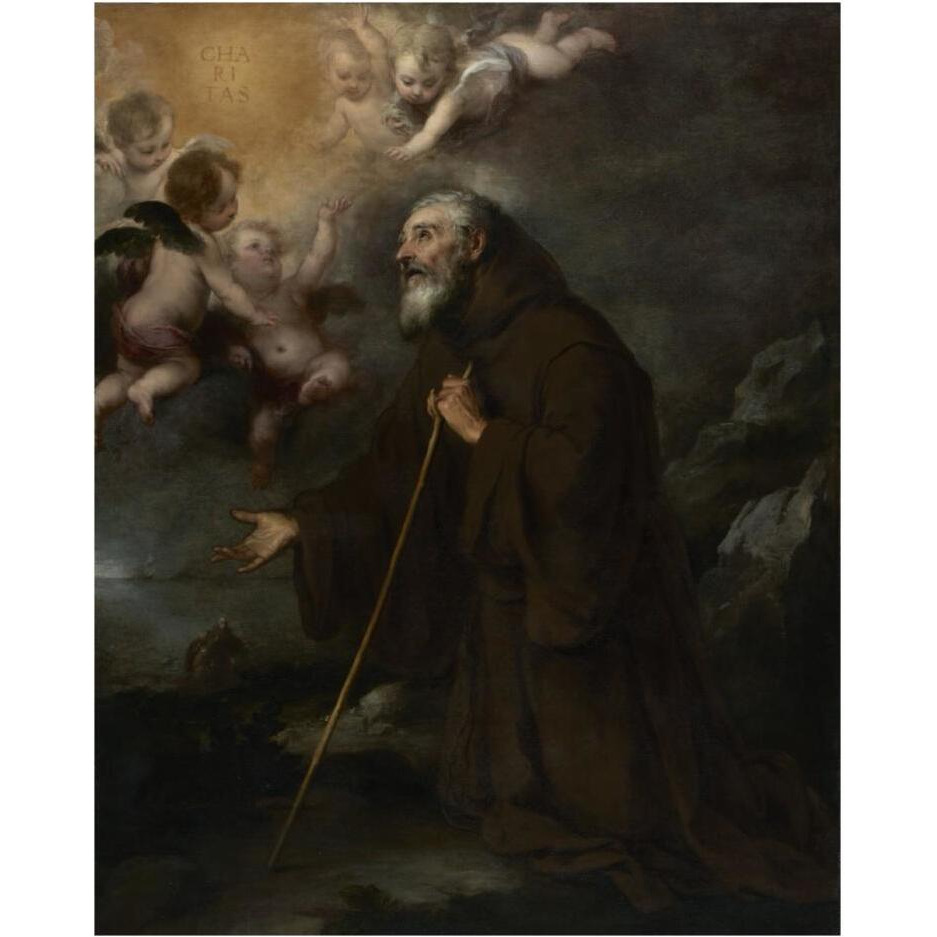 The Vision of Saint Francis of Paola-Paper Art-24&quotx30"