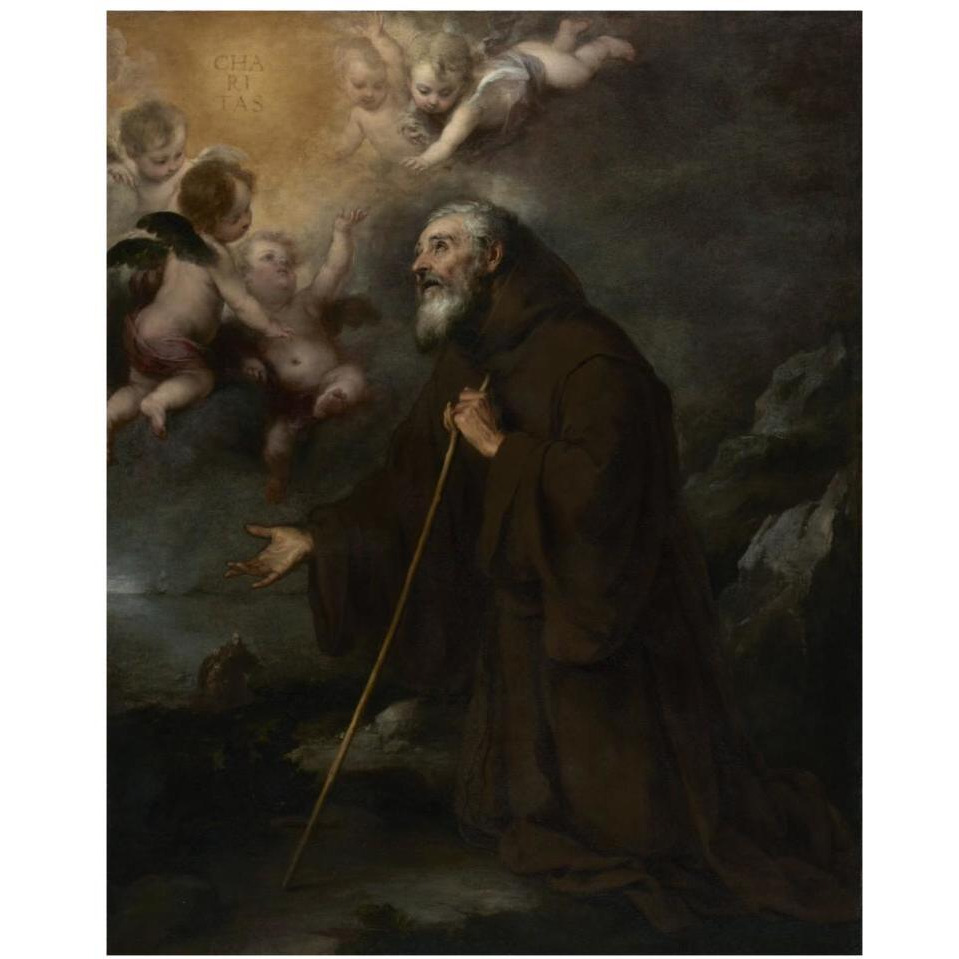 The Vision of Saint Francis of Paola-Paper Art-30&quotx37"