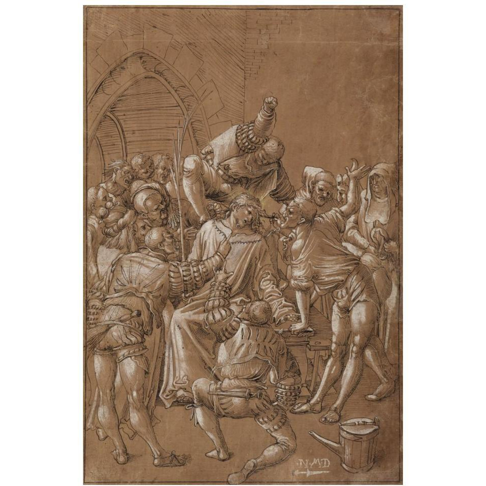 The Mocking of Christ-Paper Art-14&quotx20"