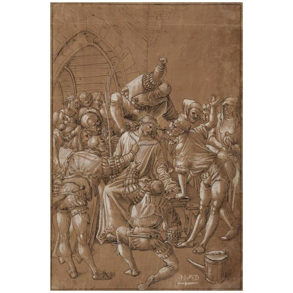 The Mocking of Christ-Paper Art-22&quotx32"