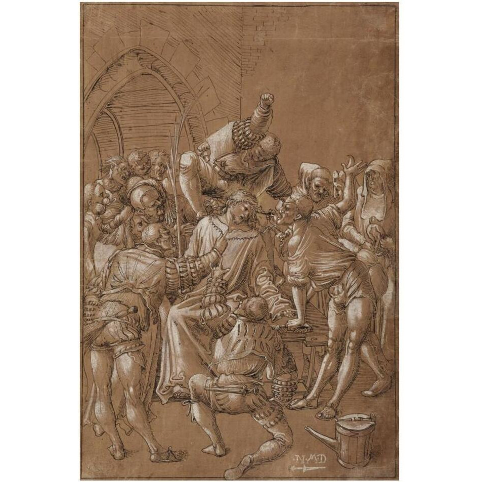 The Mocking of Christ-Paper Art-26&quotx38"