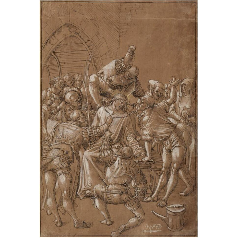 The Mocking of Christ-Paper Art-42&quotx62"