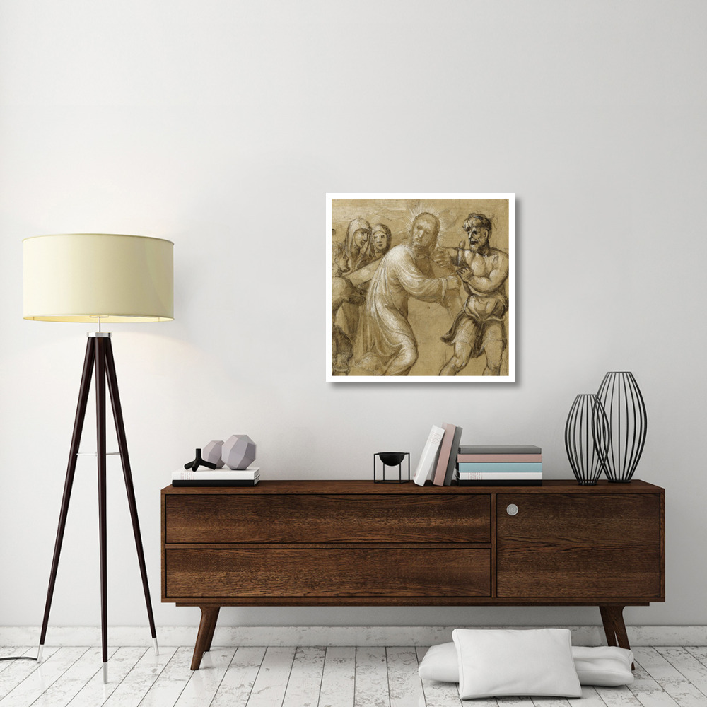 Christ Carrying the Cross (recto) The Resurrection (verso)-Paper Art-32&quotx32"