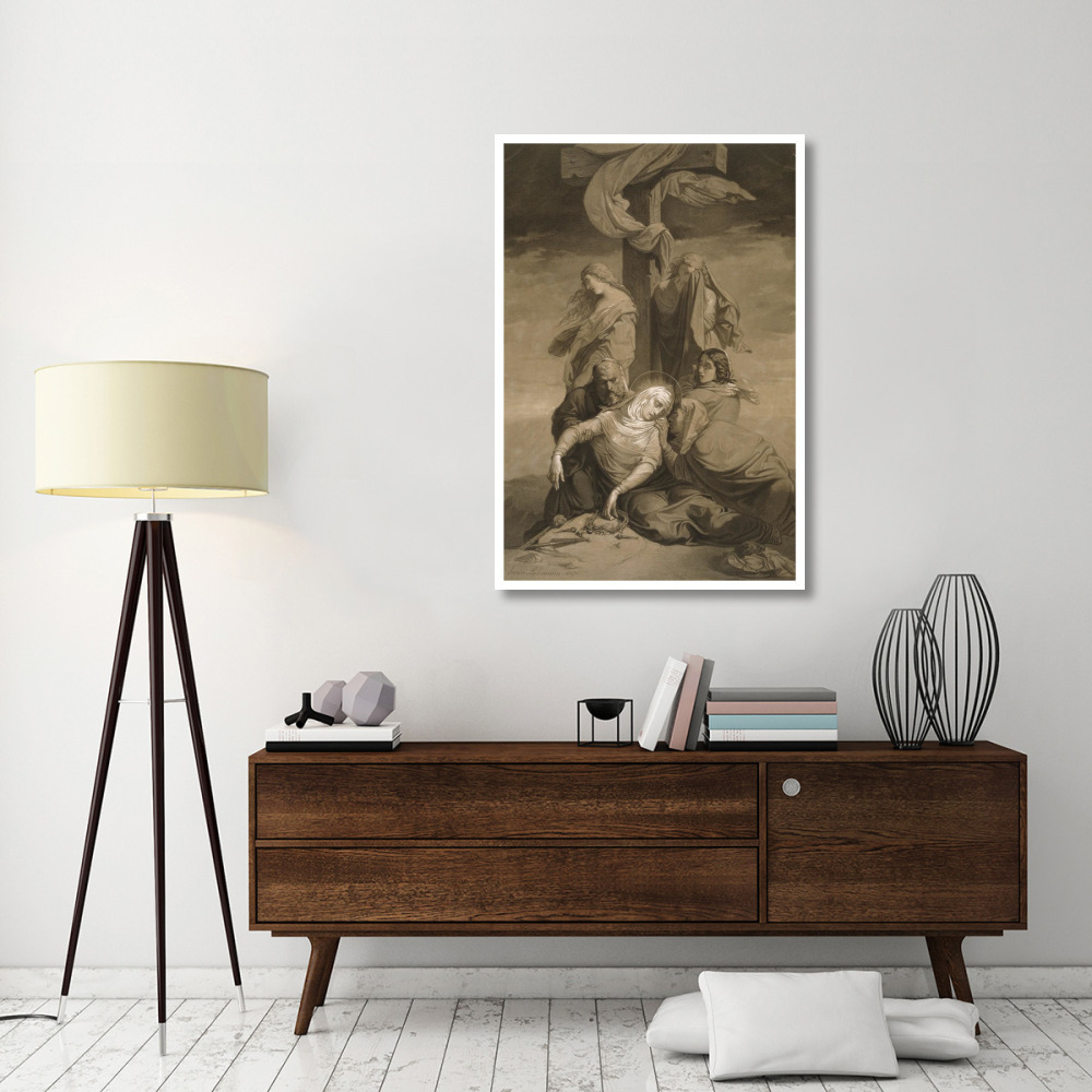 Lamentation at the Foot of the Cross-Paper Art-34&quotx50"