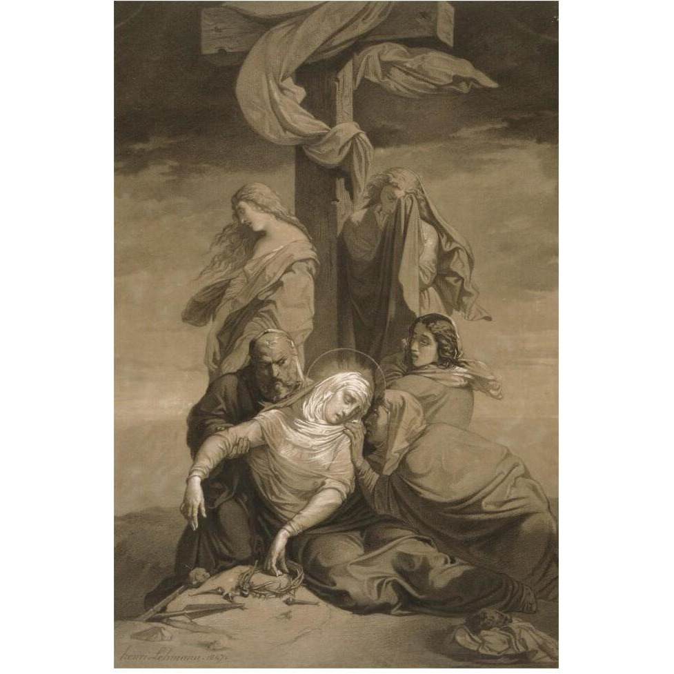 Lamentation at the Foot of the Cross-Paper Art-42&quotx62"