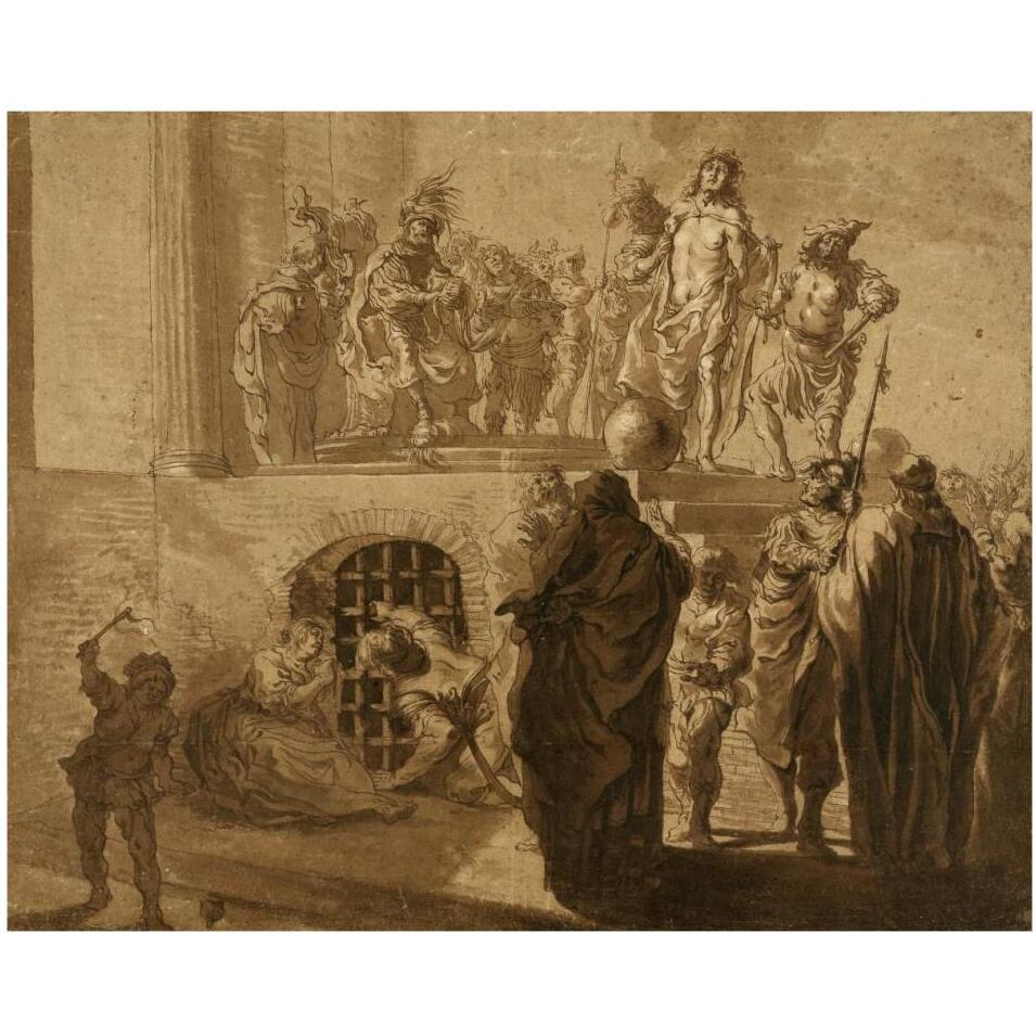 Christ Before Pilate-Paper Art-37&quotx30"