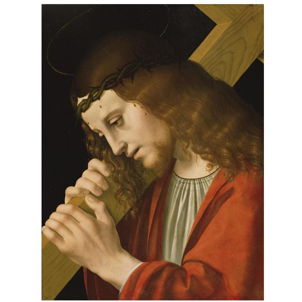 Christ Carrying the Cross-Paper Art-14&quotx18"