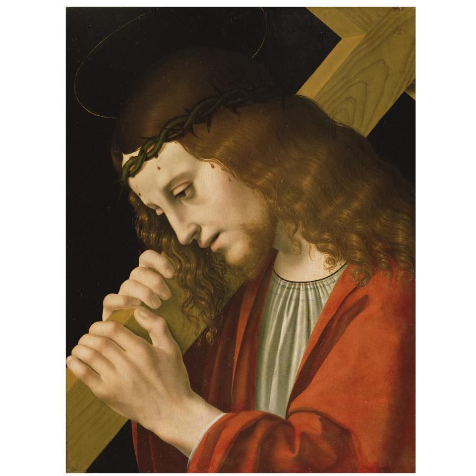 Christ Carrying the Cross-Paper Art-26&quotx34"