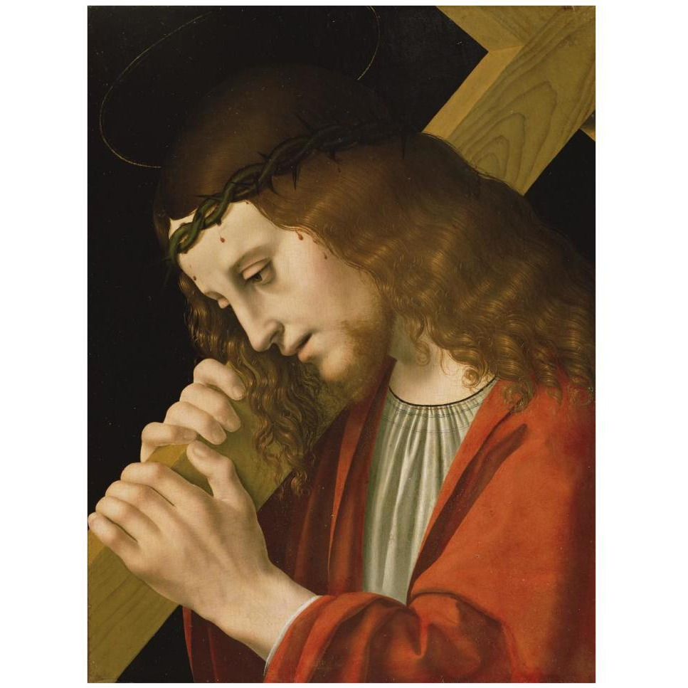 Christ Carrying the Cross-Paper Art-32&quotx42"