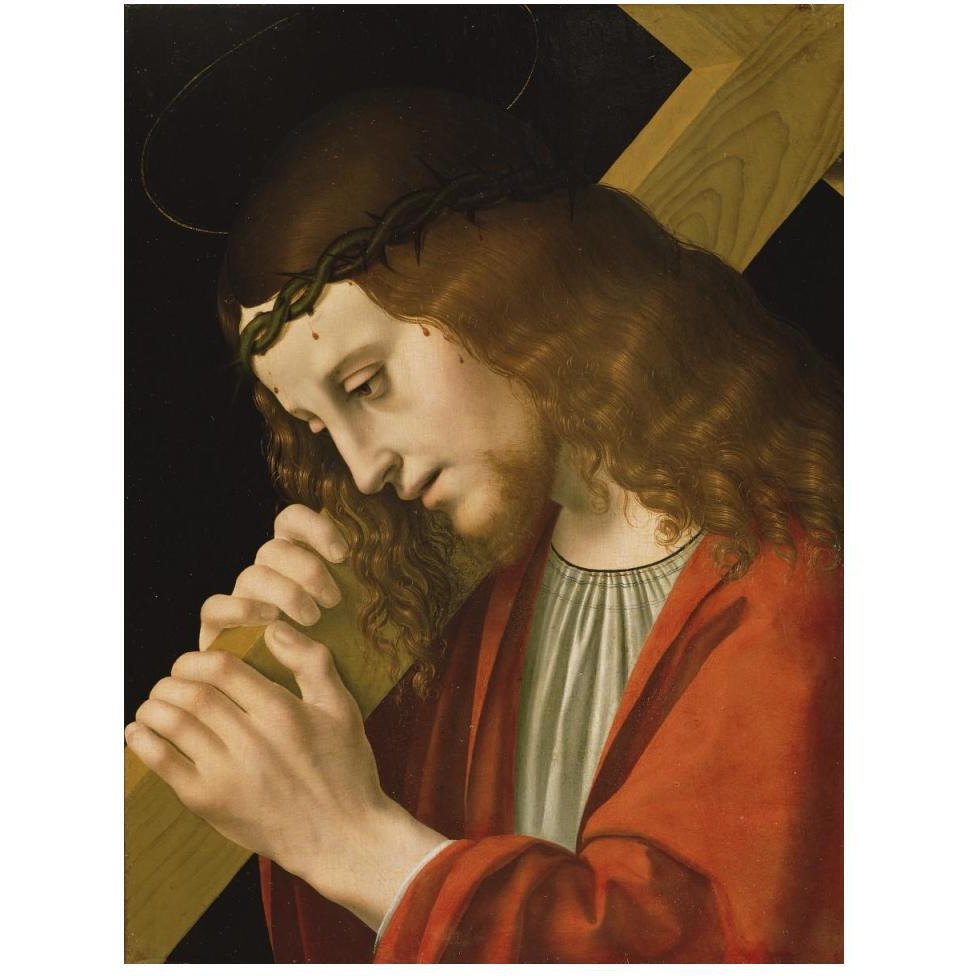 Christ Carrying the Cross-Paper Art-38&quotx50"