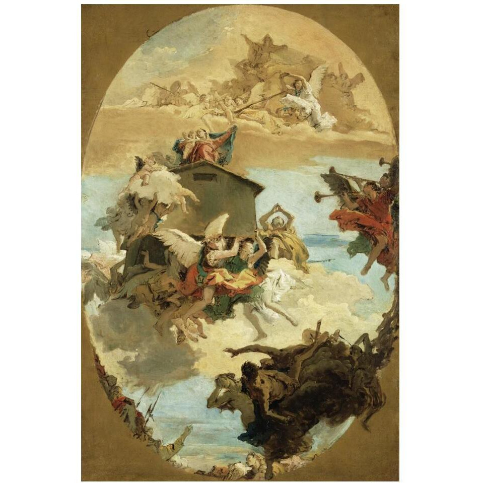 The Miracle of the Holy House of Loreto-Paper Art-14&quotx20"