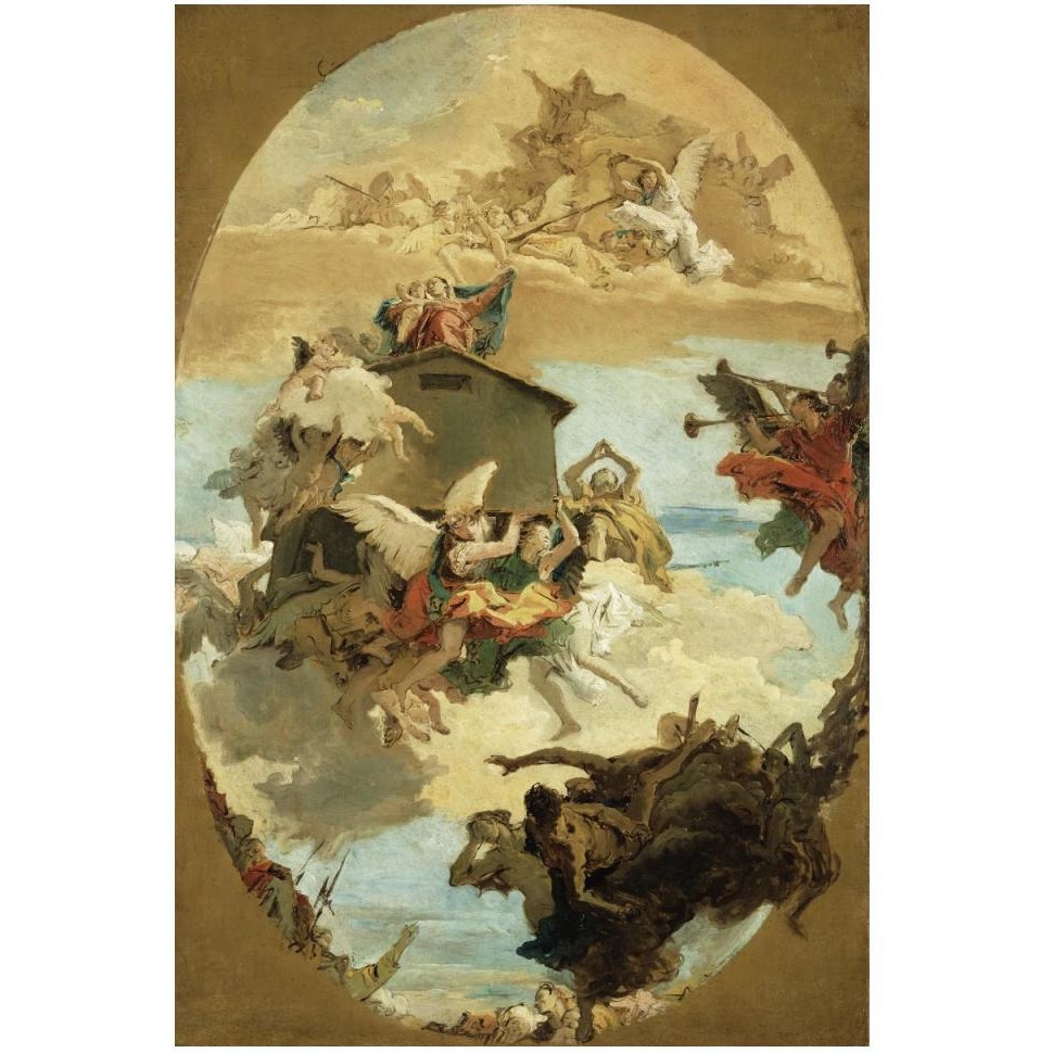 The Miracle of the Holy House of Loreto-Paper Art-34&quotx50"
