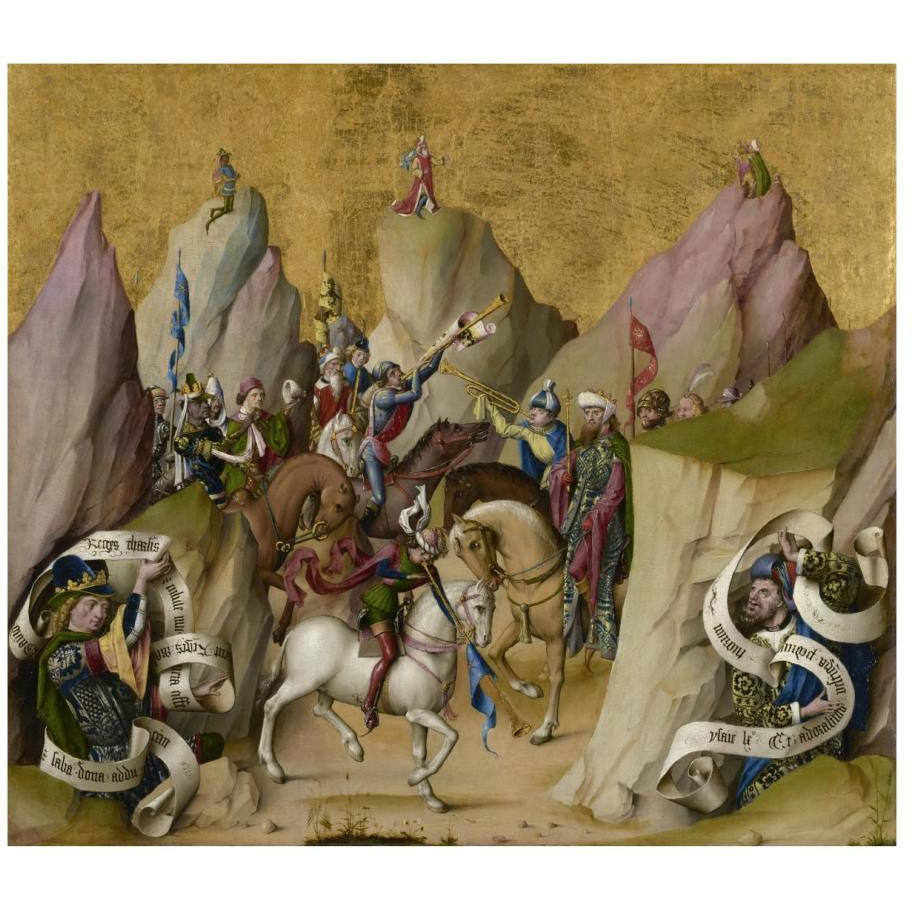 The Meeting of the Three Kings, with David and Isaiah (recto) The Assumption of the Virgin (verso)-Paper Art-18&quotx16"