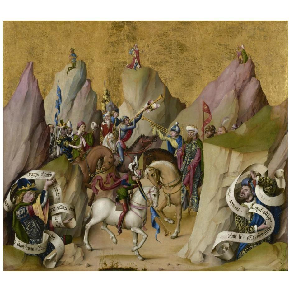 The Meeting of the Three Kings, with David and Isaiah (recto) The Assumption of the Virgin (verso)-Paper Art-24&quotx21"
