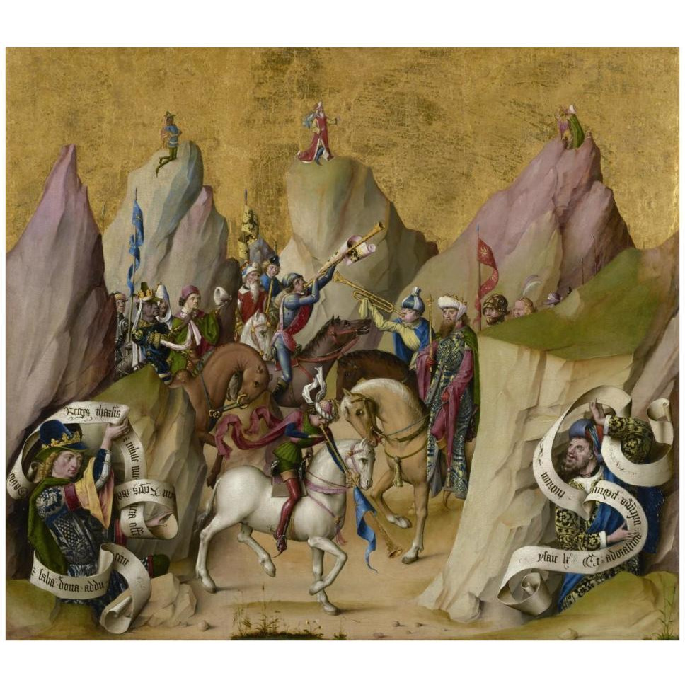 The Meeting of the Three Kings, with David and Isaiah (recto) The Assumption of the Virgin (verso)-Paper Art-42&quotx37"