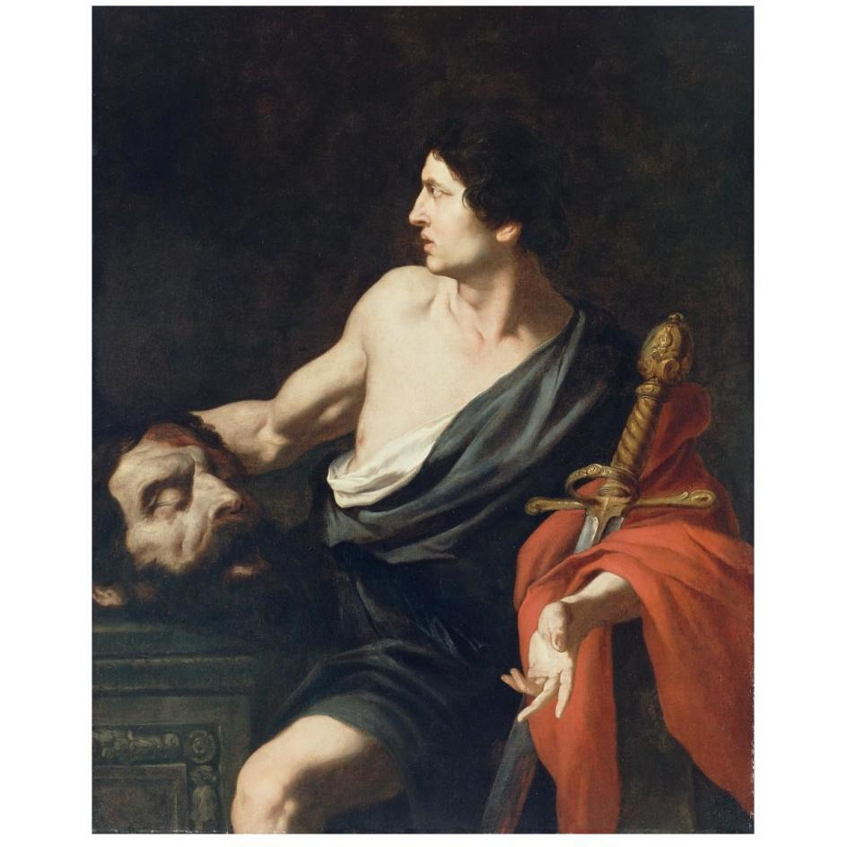 David with the Head of Goliath-Paper Art-22&quotx26"