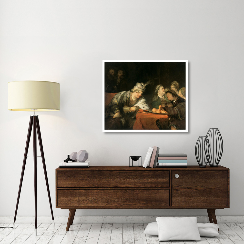 The Banquet of Ahasuerus-Paper Art-42&quotx35"