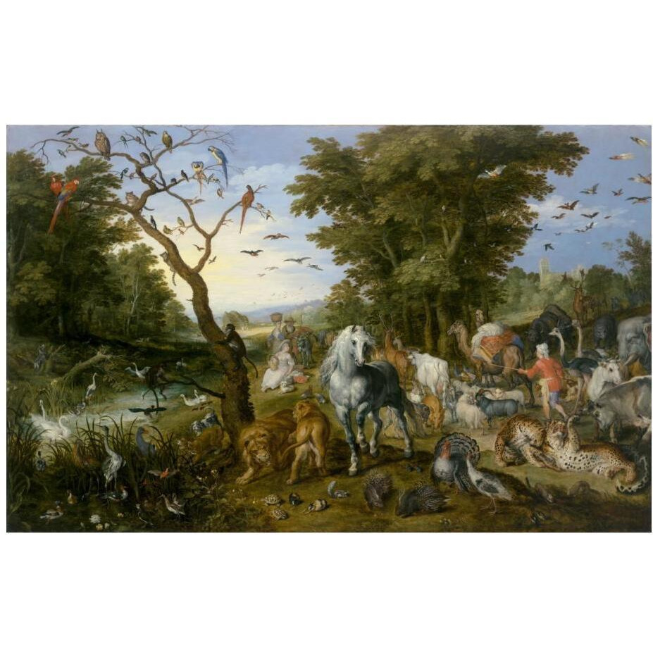 The Entry of the Animals into Noah's Ark-Paper Art-24&quotx16"