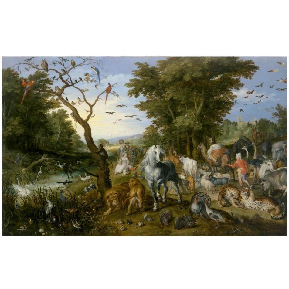 The Entry of the Animals into Noah's Ark-Paper Art-32&quotx21"