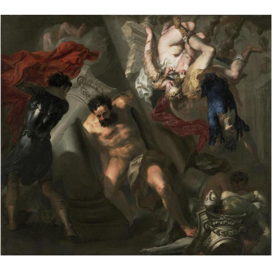 The Death of Samson-Paper Art-24&quotx22"