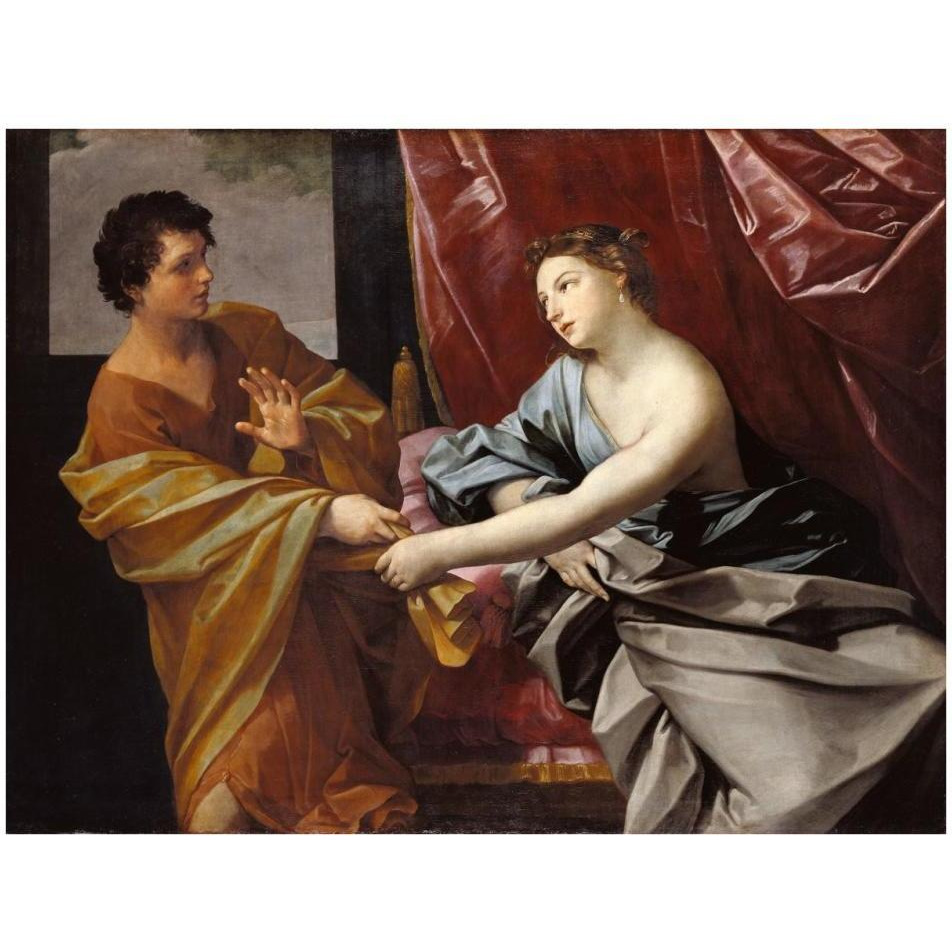Joseph and Potiphar's Wife-Paper Art-34&quotx26"