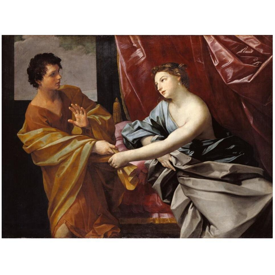 Joseph and Potiphar's Wife-Paper Art-42&quotx32"