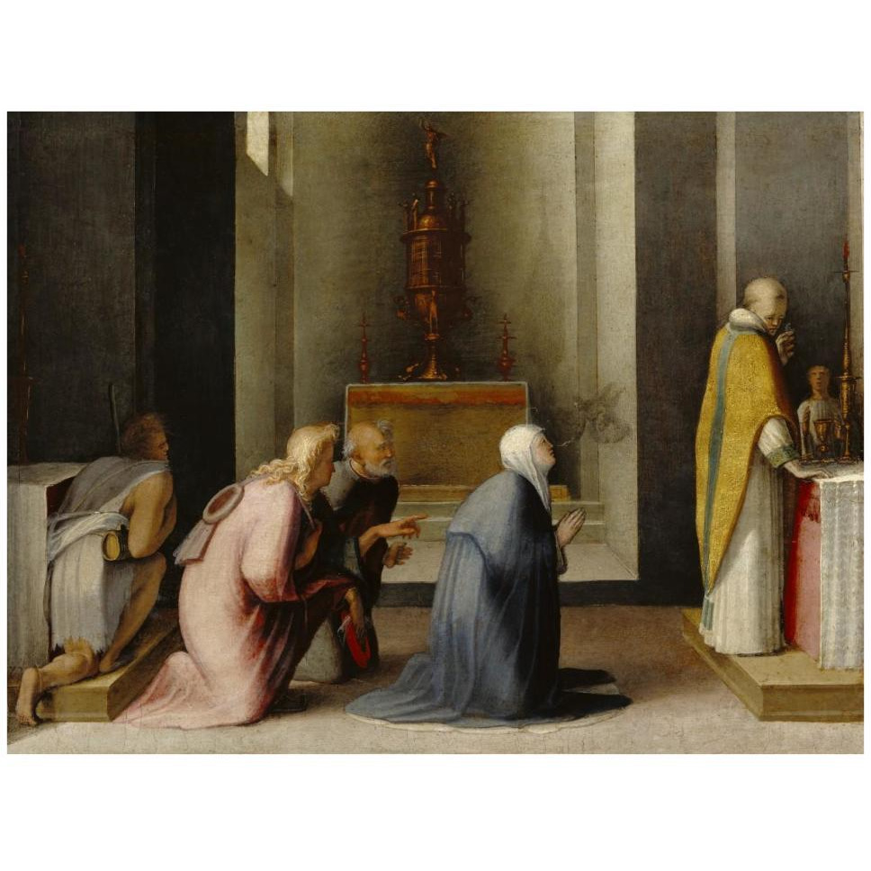 The Miraculous Communion of Saint Catherine of Siena-Paper Art-42&quotx32"