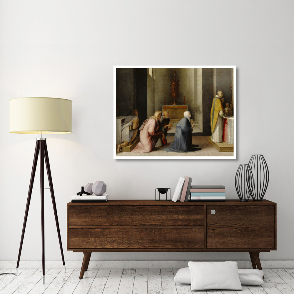 The Miraculous Communion of Saint Catherine of Siena-Paper Art-50&quotx38"