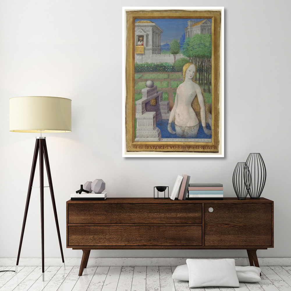 Bathsheba Bathing-Paper Art-42&quotx62"