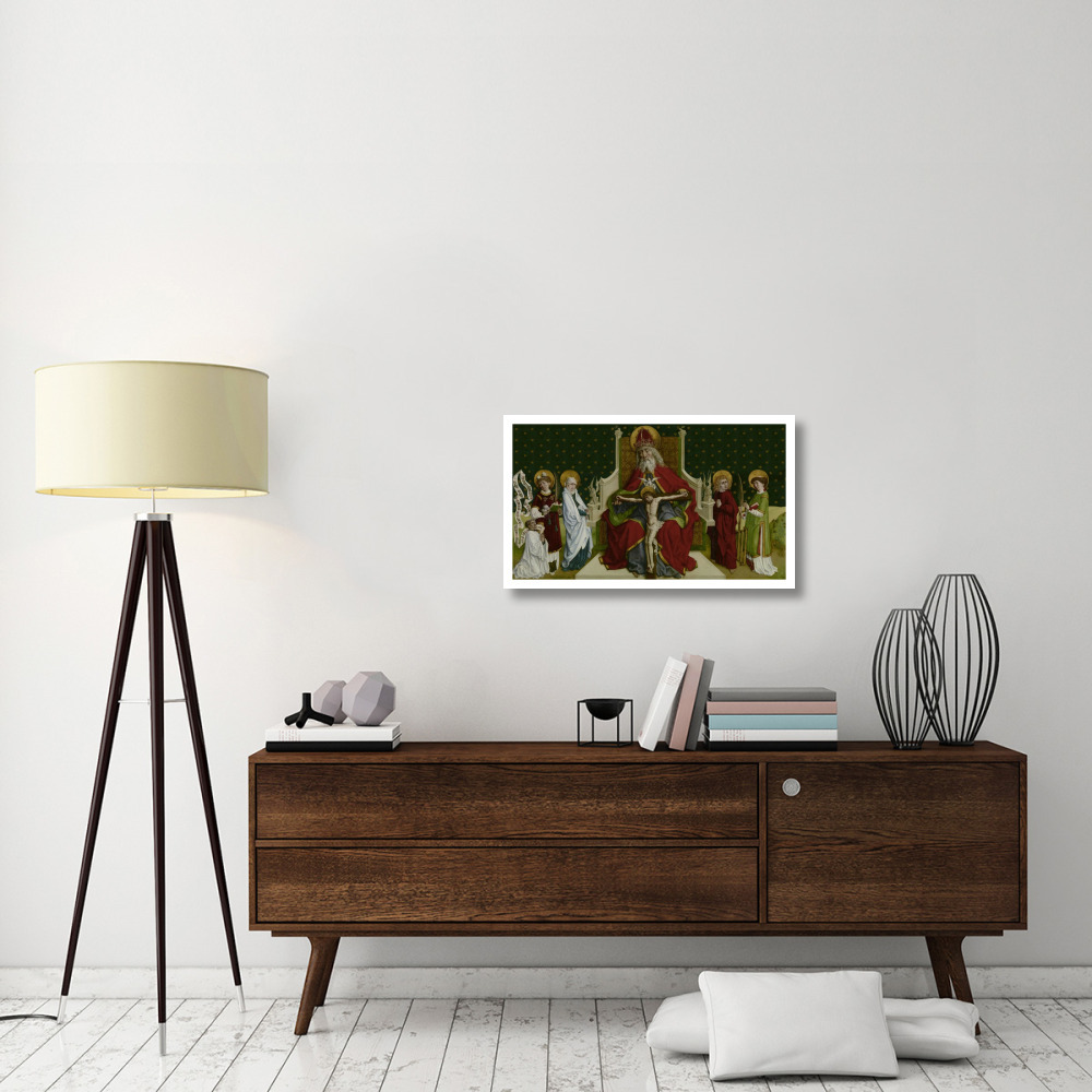 The Trinity with the Virgin, Saints John the Evangelist, Stephen and Lawrence and a Donor-Paper Art-32&quotx19"