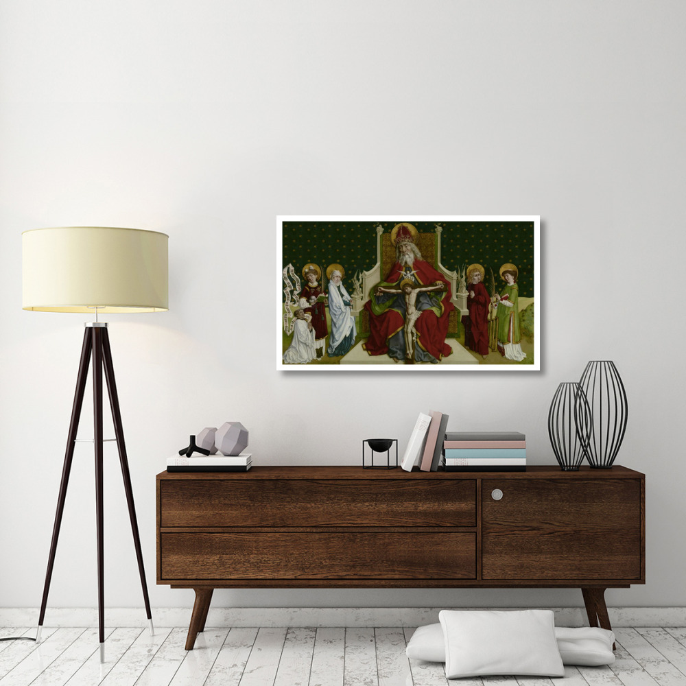 The Trinity with the Virgin, Saints John the Evangelist, Stephen and Lawrence and a Donor-Paper Art-46&quotx27"