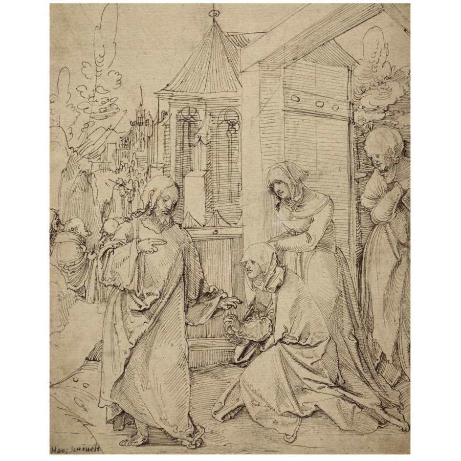 Christ Taking Leave of His Mother-Paper Art-22&quotx26"