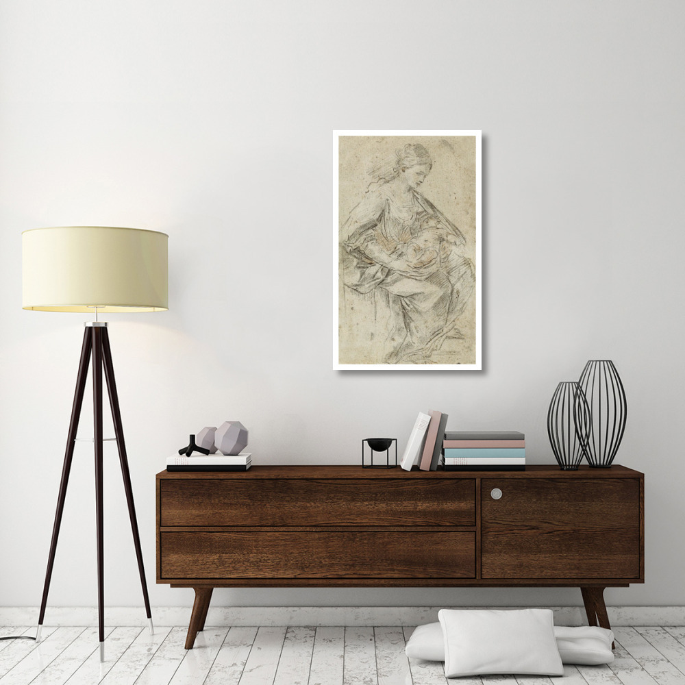 Turbaned Woman-Paper Art-26&quotx42"