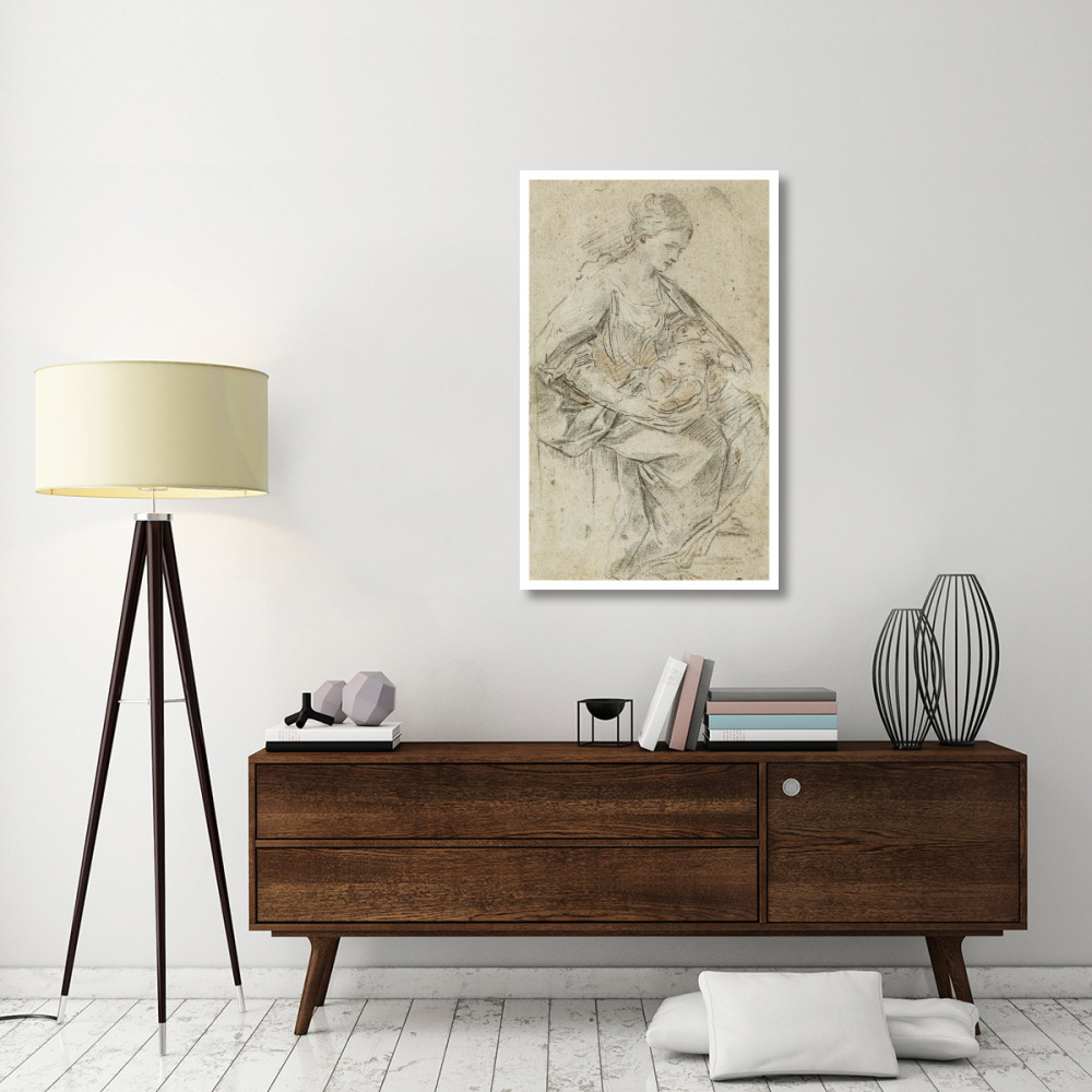 Turbaned Woman-Paper Art-28&quotx46"