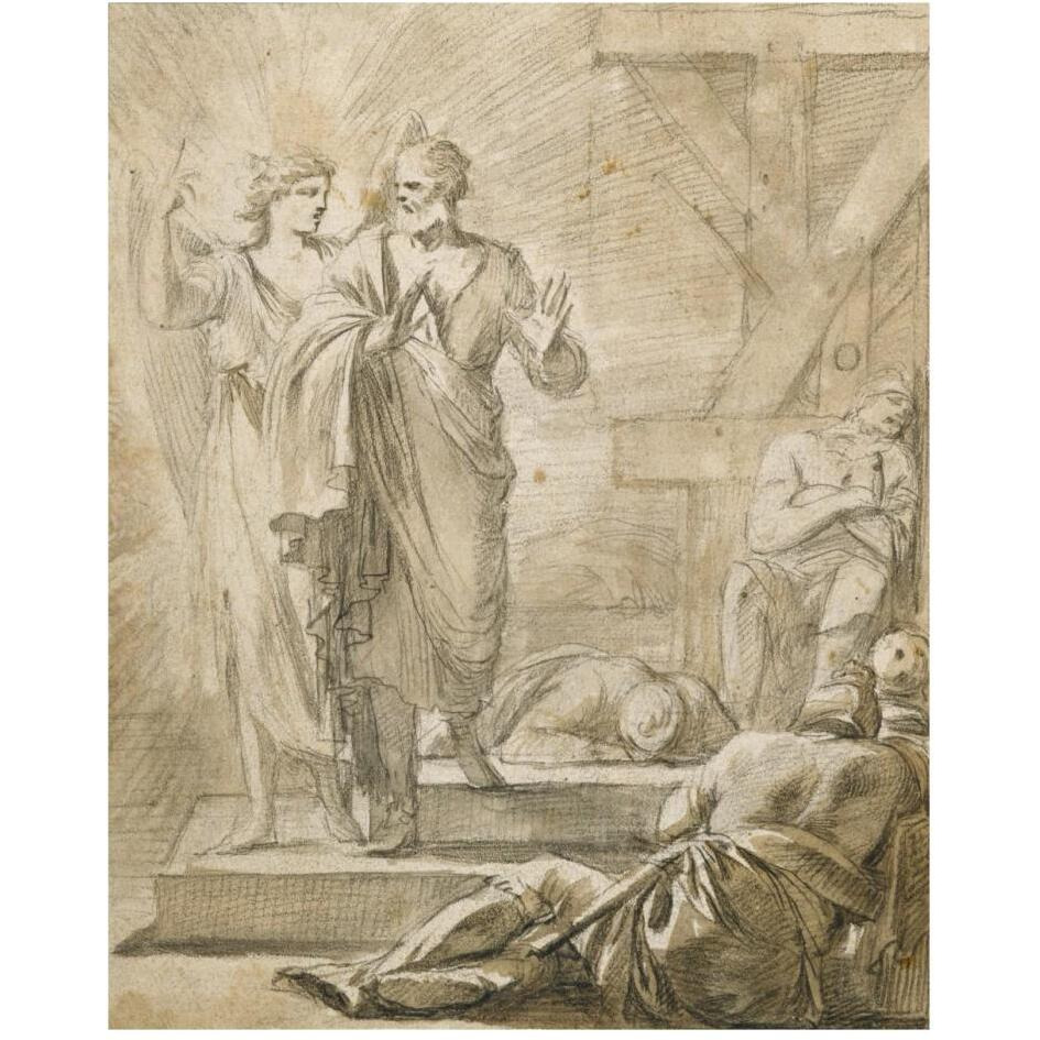 The Liberation of Saint Peter-Paper Art-24&quotx30"