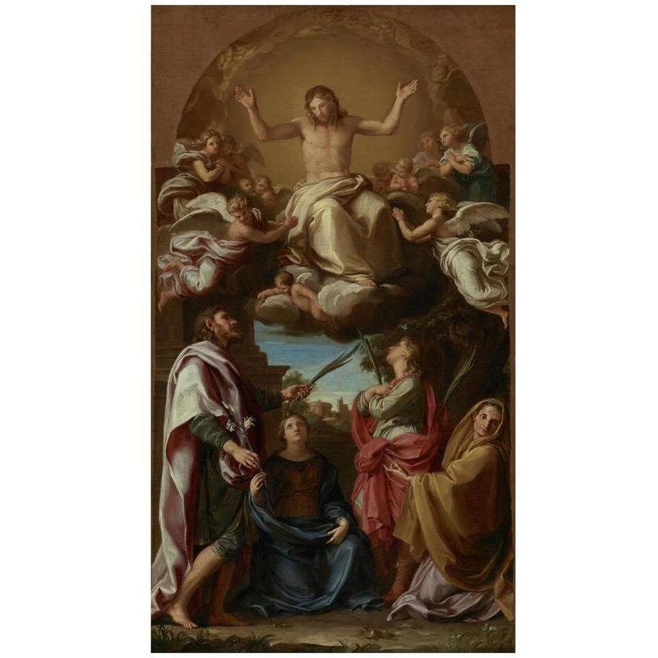 Christ in Glory with Saints Celsus, Julian, Marcionilla and Basilissa-Paper Art-19&quotx32"