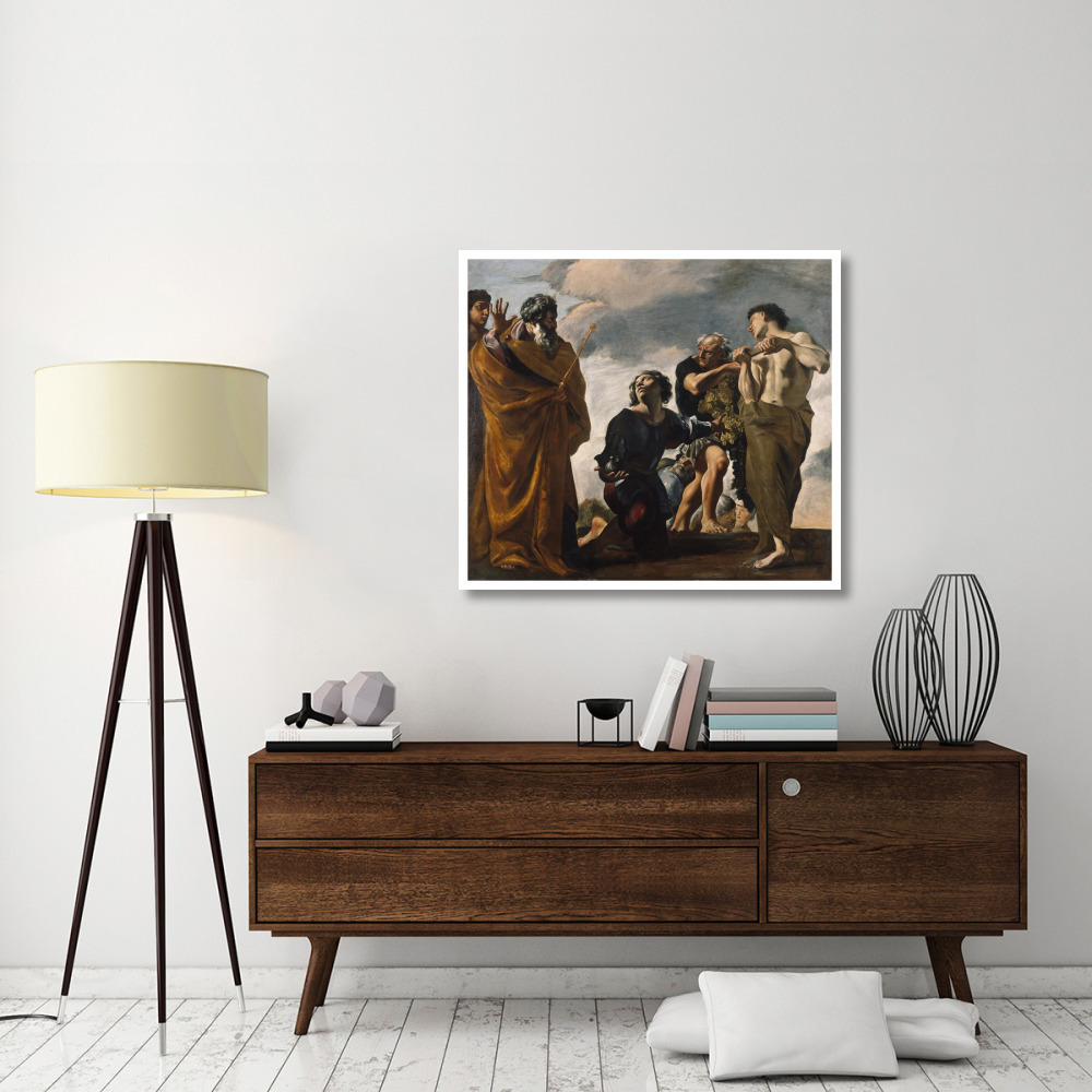 Moses and the Messengers from Canaan-Paper Art-42&quotx37"